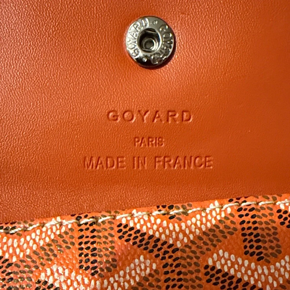 Goyard Orange Chevron Snap Wallet - Picture 8 of 10